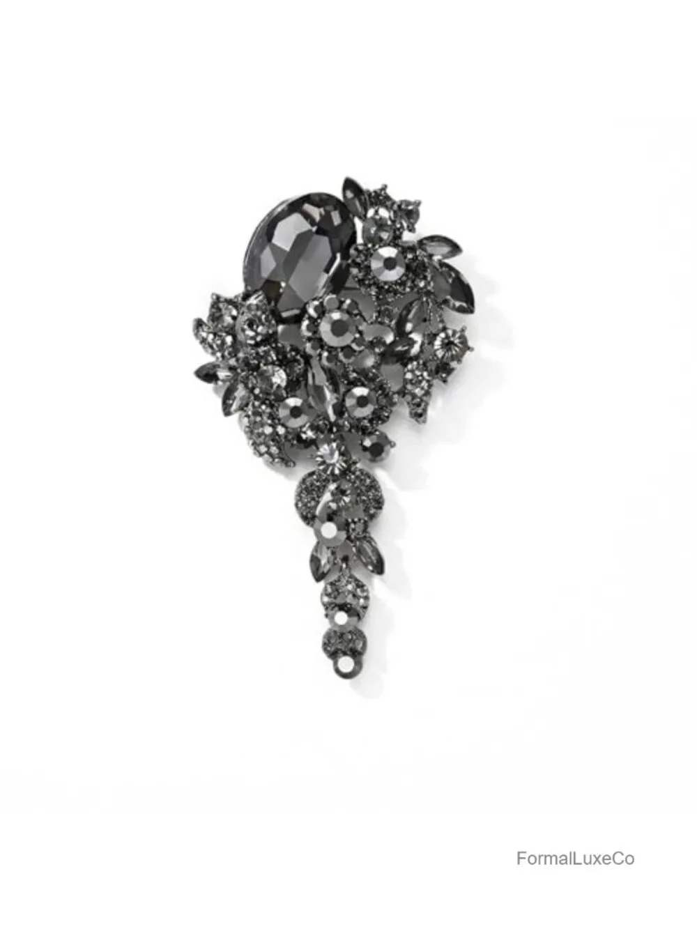 Oversized Floral Brooch Pin Pendant for Women Wedding Party Alloy Steel
